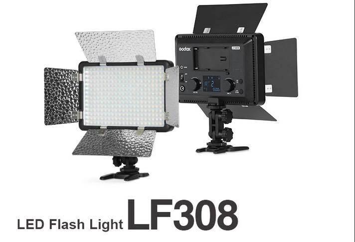 The LED Flash Light LF308 series add flash function based on the traditional LED lights . This light can be served as a LED light as well as a flash . 