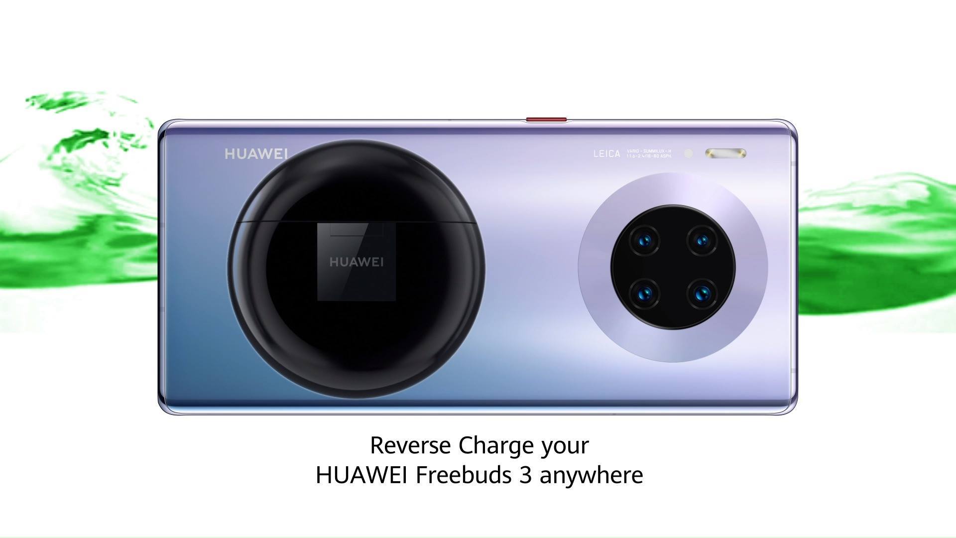 Reverse charged to the max  – some things are meant to work together! Make the most of your #HUAWEIFreebuds 3 when paired with your wireless-charging capable Huawei phone.