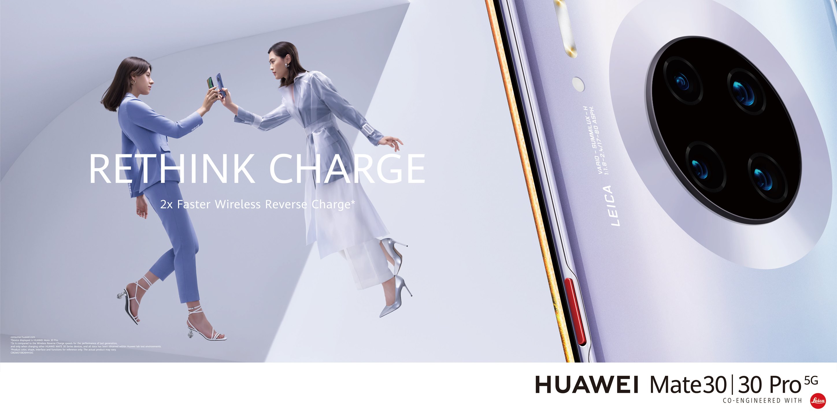 Stay charged on the go with #HuaweiMate30 Pro Wireless Reverse Charging.