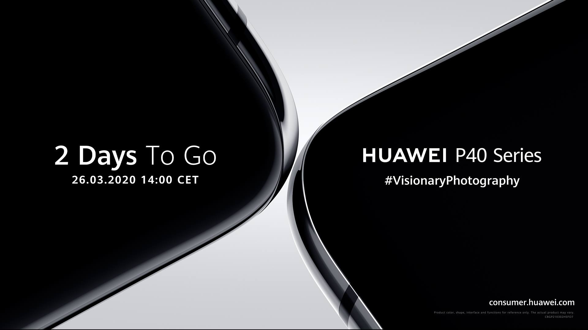 Make your vision your greatest asset – just 2 more days until we go LIVE here bit.ly/HUAWEIP40Series, don't miss us on March 26th at 14:00 CET!