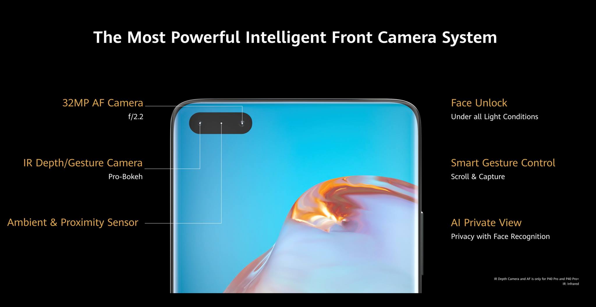 A powerful front camera system like no other! Experience the #HUAWEIP40 Series and discover 4K selfie video as well as #VisionaryPhotography.