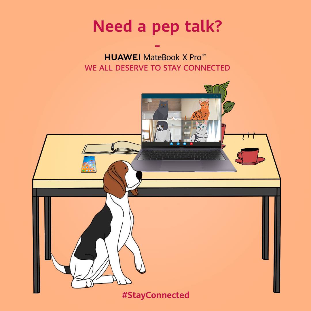 Celebrate those special moments with family and friends using #HUAWEIMateBookXPro. With its 3K FullView Display, bringing people together feels as simple as ever. Even your pets can get involved! 🐶 