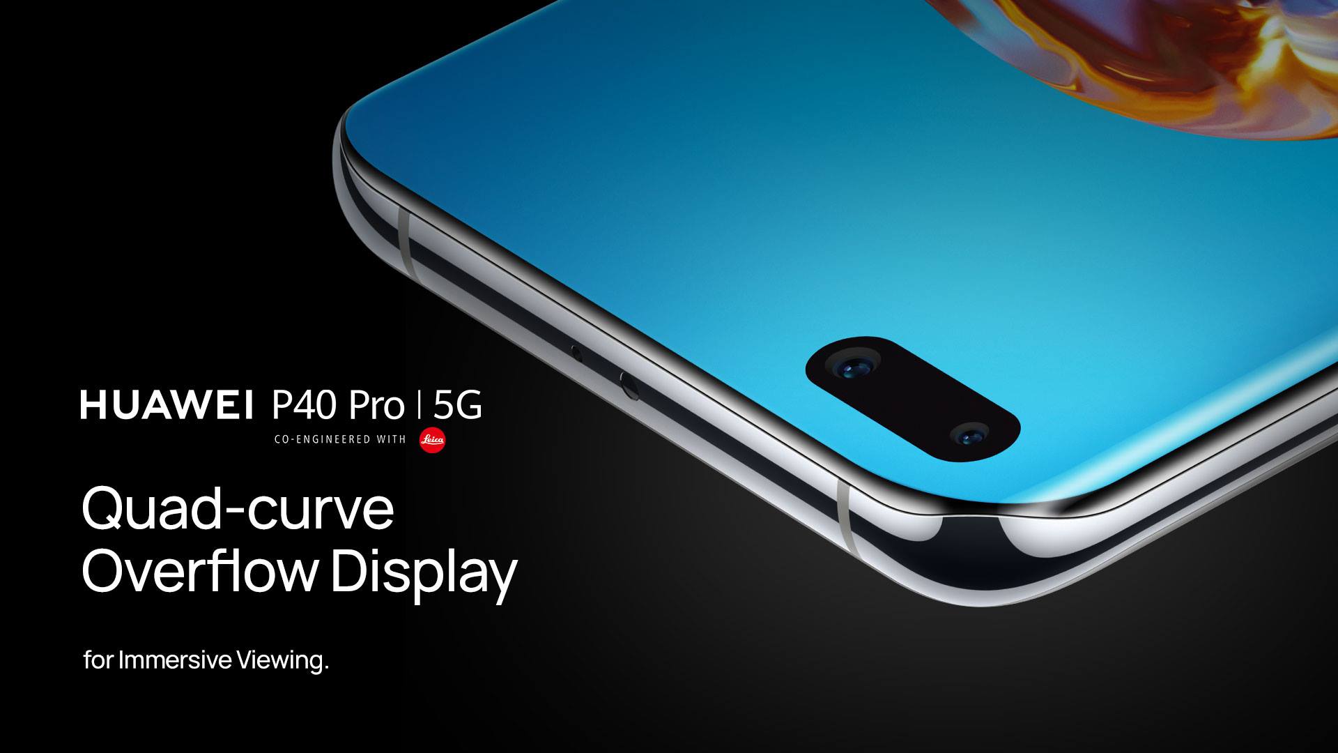 With a full immersion Quad-curve Overflow Display on the #HUAWEIP40 Pro, live life on the edge! 🤩