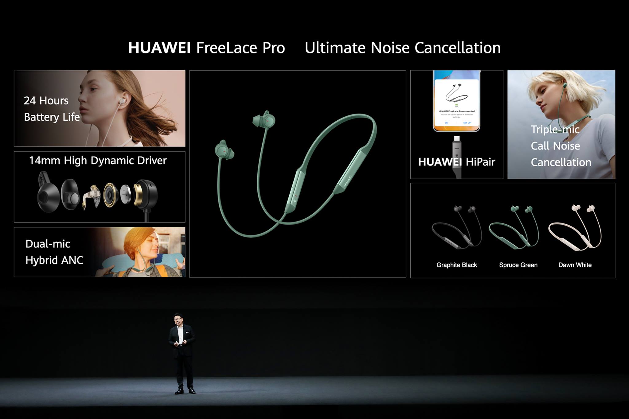 Providing long-lasting battery life, crystal clear microphone and ultimate Noise Cancellation, the #HUAWEIFreeLacePro are the wired headphones not to be missed.