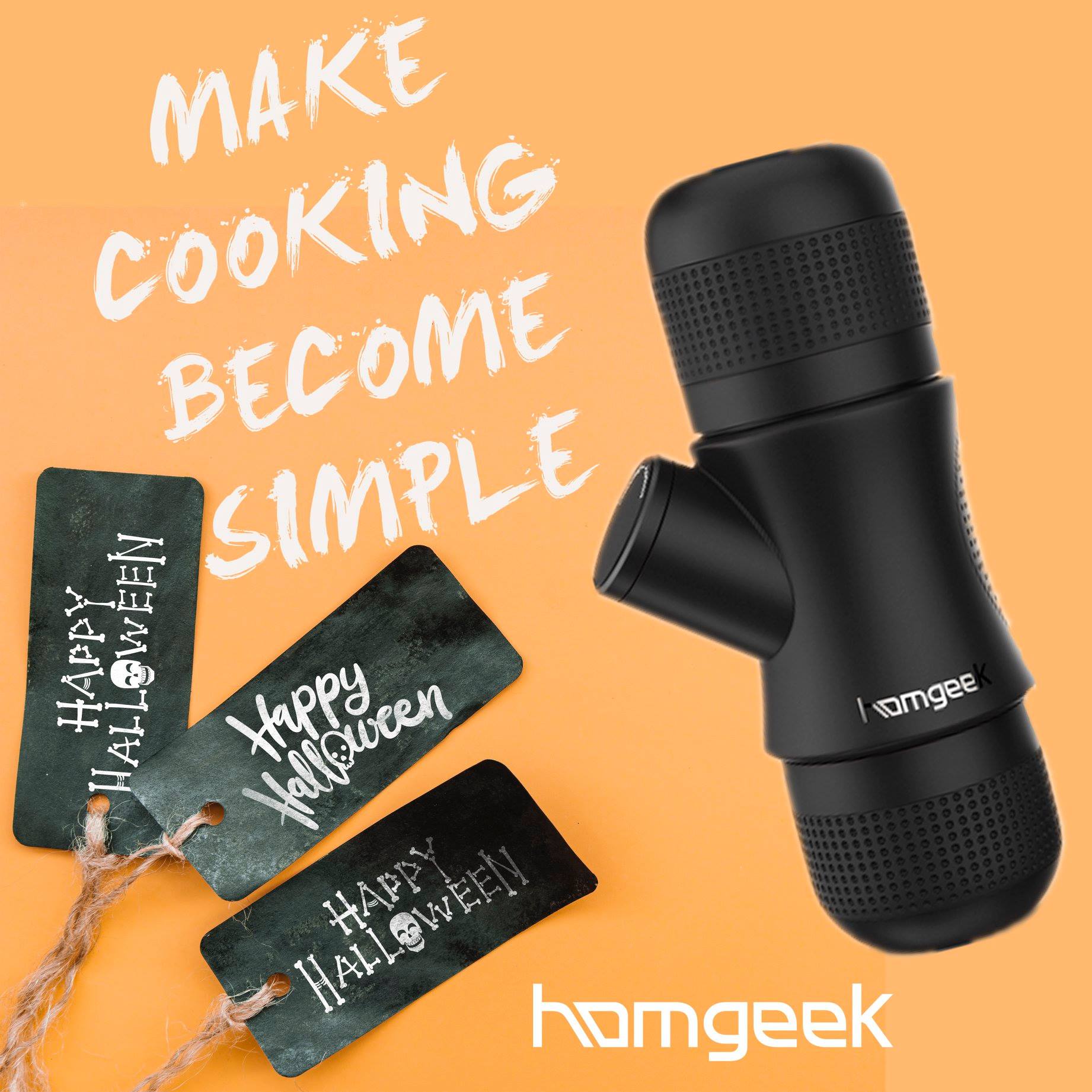 If you meet a child asking for candy, but you don’t have any. Maybe you can use #Homgeek Mini Portable Espresso Maker to give him a coffee🤣🤣