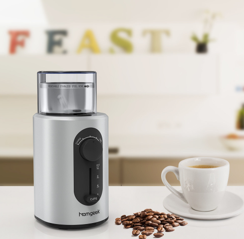 Freshly ground coffee is addictive and delicious☕If you want to make the perfect brew each morning, #Homgeek Coffee Grinder will grind your favourite coffee beans fast and easily! 