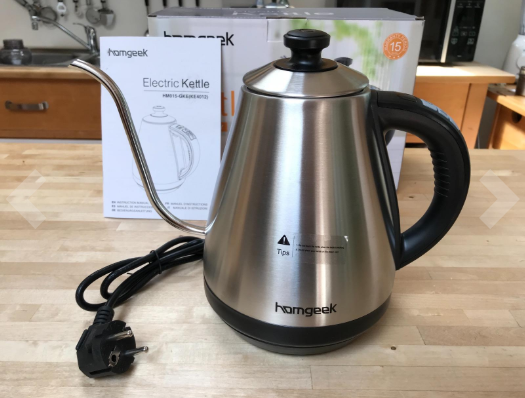 With the precise temperature control function, your tea or coffee will always be at the perfect temperature. #Homgeek 1.2L Gooseneck Electric Kettle is your best partner of kitchen😉