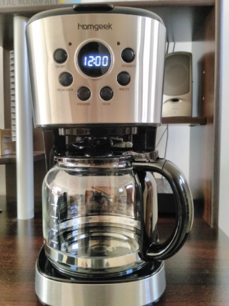 #Homgeek Coffee Maker can be pre-programmed to make at a designated time, in other words, you can set it up to brew coffee every morning as soon as you get up😎