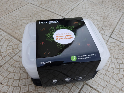 #Homgeek Meal Prep Containers have 3 compartments, great for a complete meal. The closure is very good, well sealed.  It is perfect for your busy working life😎