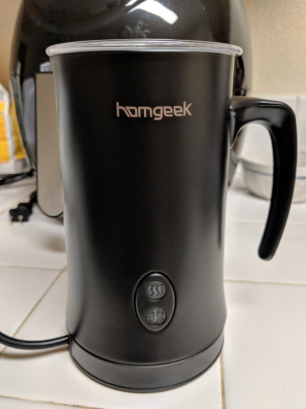 #Homgeek Electric Milk Frother creates rich, creamy and long-lasting foam in a very short time, is a great addition to your coffee. 