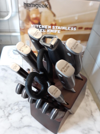 #Homgeek 15-Piece Chef Knives give you all you need.