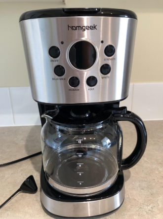 #Homgeek Programmable Coffee Maker allows you to set it up to 24 hours in advance. You can have your coffee ready when you wake up and easy to make plenty of the coffee drinks you love at home.