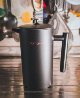 #Homgeek French Press Coffee Maker is good quality, sturdy and stylish in a matt black finish. It keeps the coffee warm longer and is easy to clean.