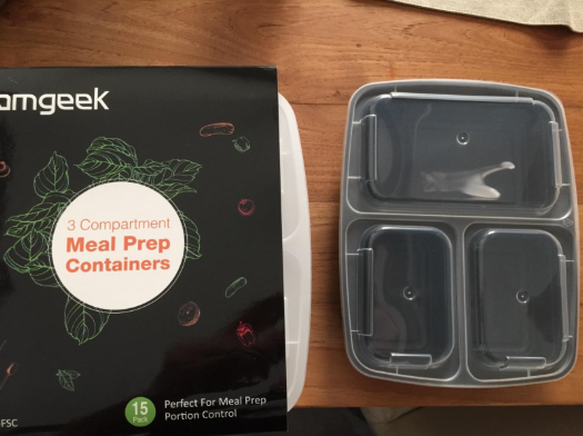 #Homgeek 3 Compartment Meal Prep Containers can stand temperatures from -4℃ to 120℃, making them completely microwave and freezer safe. 