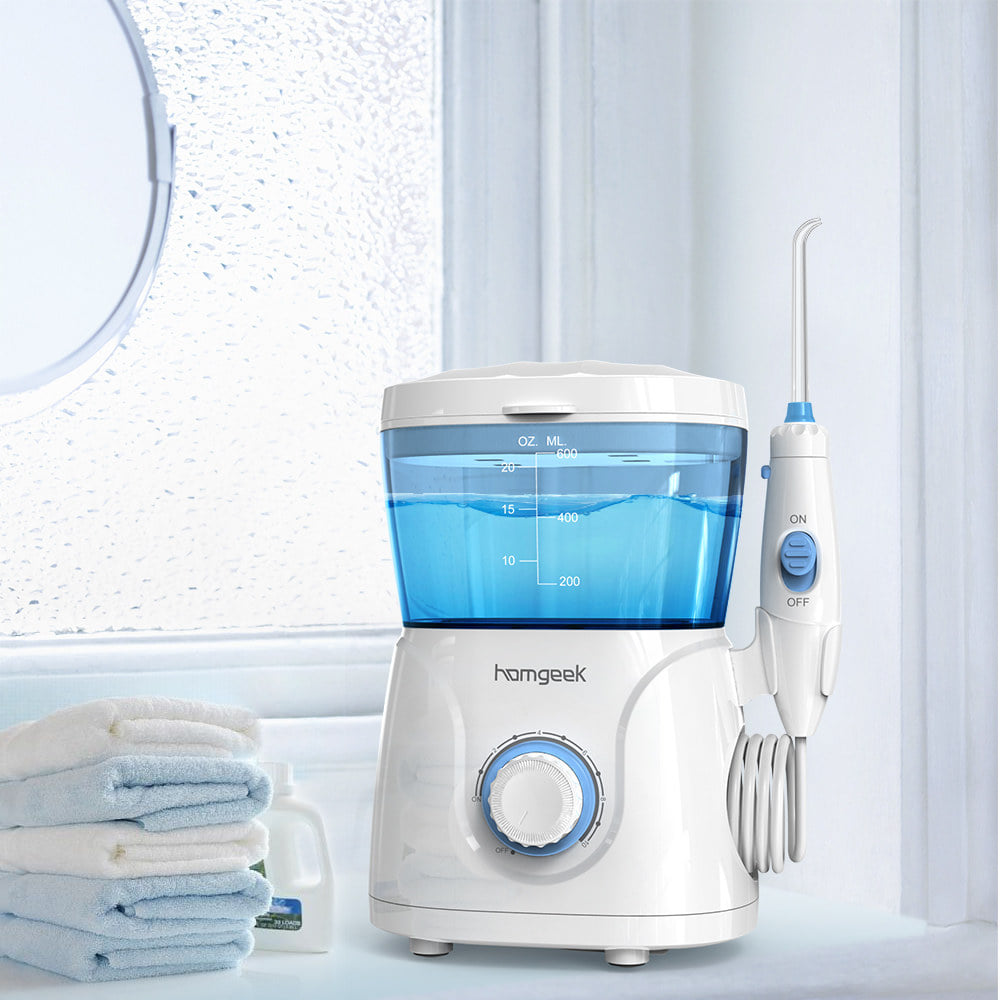 #Homgeek Oral Irrigator can reduce gingival bleeding than dental floss, and achieve good oral hygiene. 