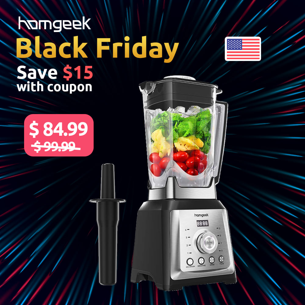 😎homgeek 1450 Watt Countertop Blender #Blackfriday #Thanksgiving  #US #Amazon