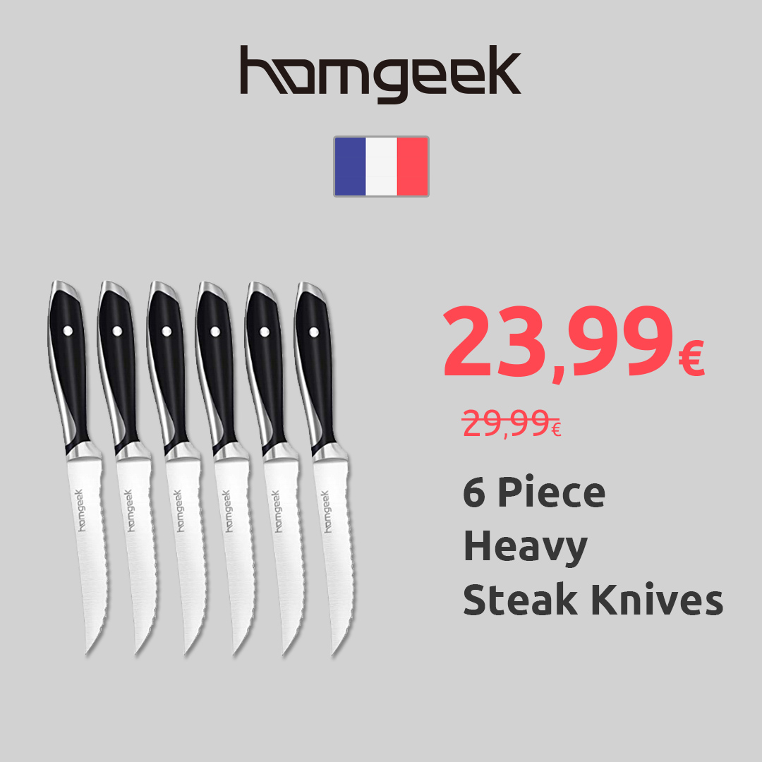 🥰Homgeek Steak Knife 6 pieces #FR