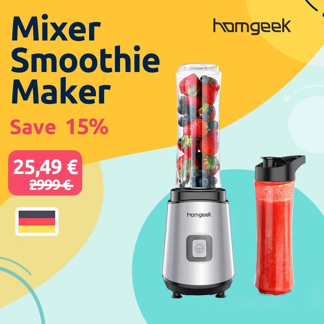 ideal for preparing smoothies, milkshakes and baby food.