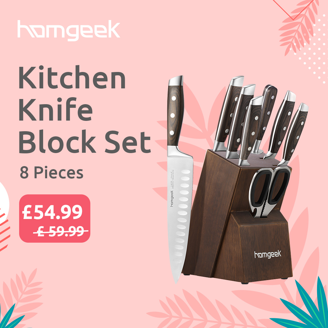 Everything you need in one homgeek knife set🥰