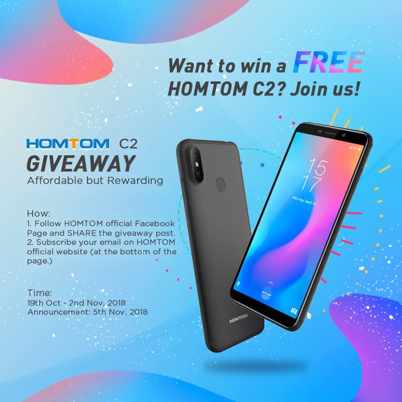 ‼️HOMTOM C2 GIVEAWAY😍