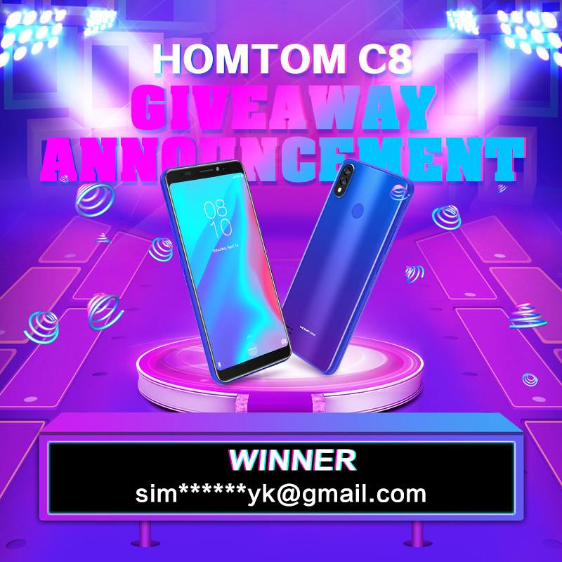 Announcement of HOMTOM C8 Giveaway👏👏👏